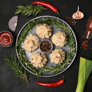 Khinkali (dumplings) med fläskkött