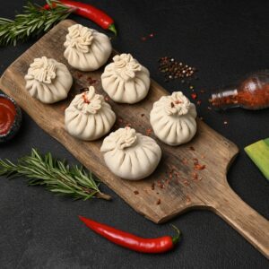 Khinkali (dumplings) med nötkött