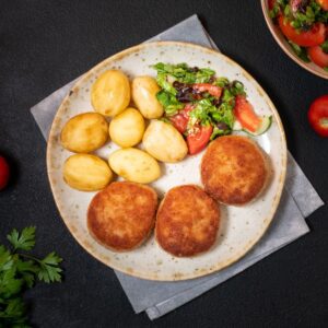 Kotletter av kyckling och fläskkött